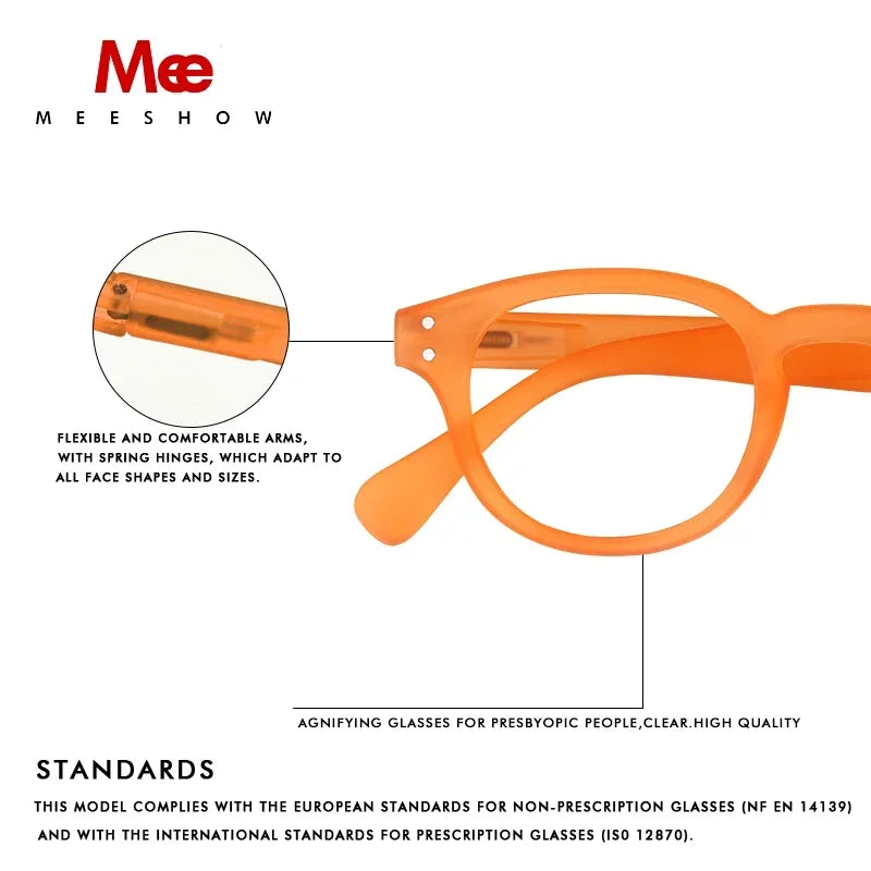 Retro Meeshow New Honey Peach Reading Glasses