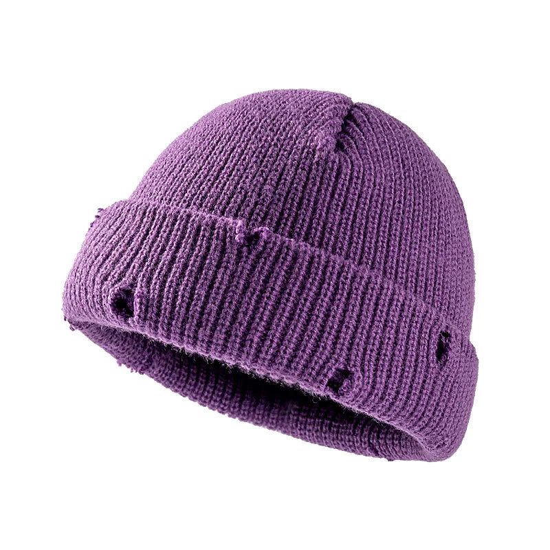 Knit Short Beanies Autumn Winter Hats