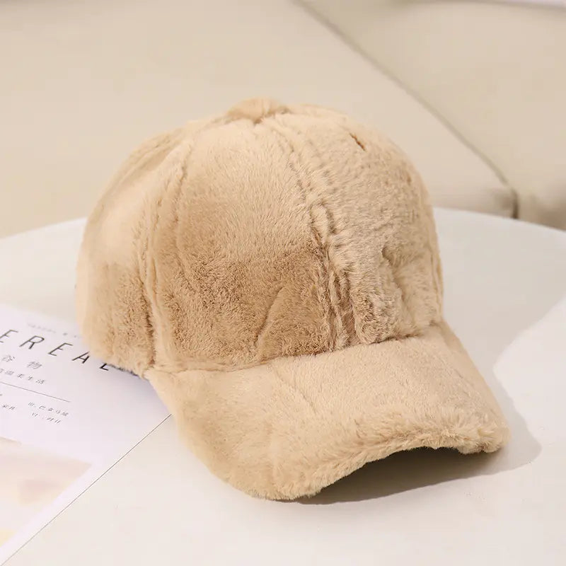 Plush Winter Baseball Caps for Men and Women