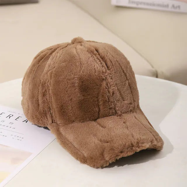 Plush Winter Baseball Caps for Men and Women