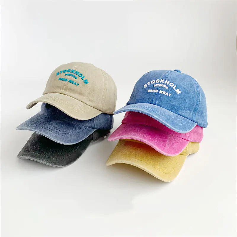 Retro Letter Baseball Caps for Spring/Summer