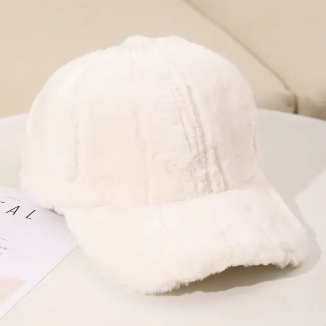 Plush Winter Baseball Caps for Men and Women